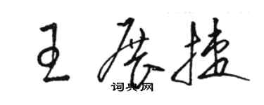 駱恆光王展捷草書個性簽名怎么寫