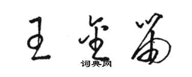 駱恆光王金笛草書個性簽名怎么寫