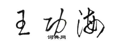 駱恆光王功海草書個性簽名怎么寫