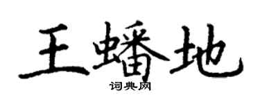 丁謙王蟠地楷書個性簽名怎么寫
