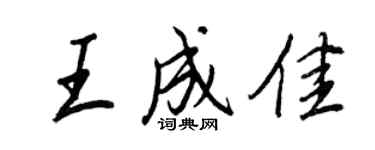 王正良王成佳行書個性簽名怎么寫