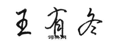 駱恆光王有冬行書個性簽名怎么寫