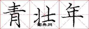 龐中華青壯年楷書怎么寫