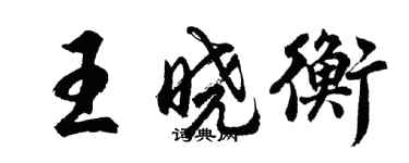 胡問遂王曉衡行書個性簽名怎么寫