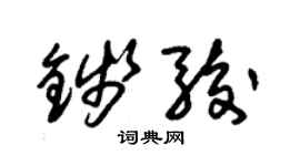 朱錫榮錢駿草書個性簽名怎么寫