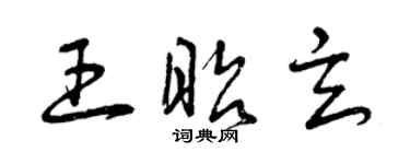 曾慶福王昭玄草書個性簽名怎么寫