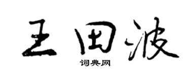 曾慶福王田波行書個性簽名怎么寫