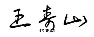 曾慶福王壽山草書個性簽名怎么寫