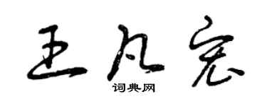 曾慶福王凡宏草書個性簽名怎么寫