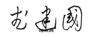 駱恆光武建國草書個性簽名怎么寫