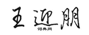 駱恆光王迎朋行書個性簽名怎么寫