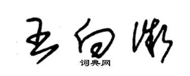 朱錫榮王向微草書個性簽名怎么寫