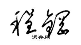 梁錦英程鋼草書個性簽名怎么寫