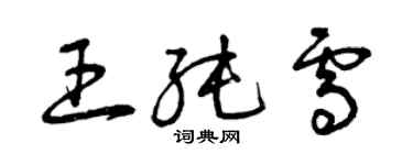 曾慶福王純雪草書個性簽名怎么寫