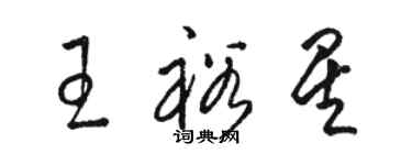 駱恆光王裕星草書個性簽名怎么寫