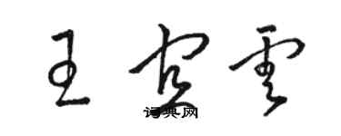 駱恆光王宜云草書個性簽名怎么寫