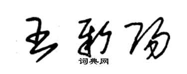 朱錫榮王新陽草書個性簽名怎么寫