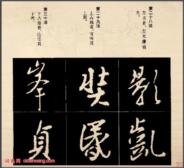 王羲之行書結構92法