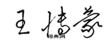 駱恆光王博蒙草書個性簽名怎么寫