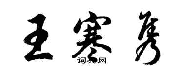 胡問遂王寒雋行書個性簽名怎么寫