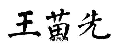 翁闓運王苗先楷書個性簽名怎么寫