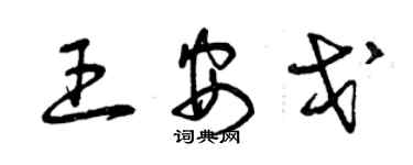 曾慶福王安戈草書個性簽名怎么寫