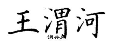 丁謙王渭河楷書個性簽名怎么寫
