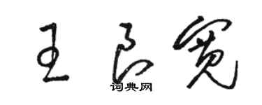 駱恆光王良寬草書個性簽名怎么寫