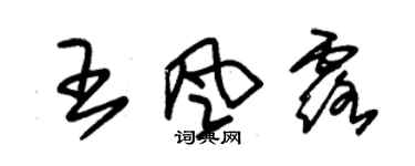 朱錫榮王風露草書個性簽名怎么寫