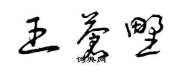 曾慶福王蒼野草書個性簽名怎么寫