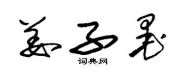 朱錫榮姜子墨草書個性簽名怎么寫