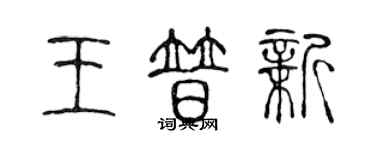 陳聲遠王普新篆書個性簽名怎么寫