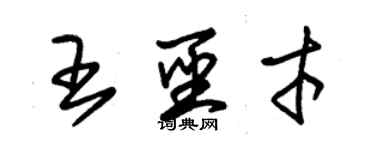 朱錫榮王聖才草書個性簽名怎么寫