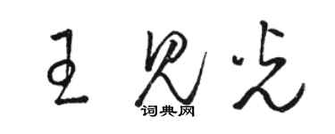 駱恆光王見光草書個性簽名怎么寫