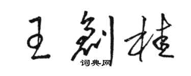 駱恆光王創桂草書個性簽名怎么寫