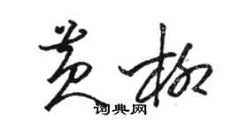 駱恆光黃柳草書個性簽名怎么寫