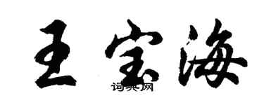 胡問遂王寶海行書個性簽名怎么寫