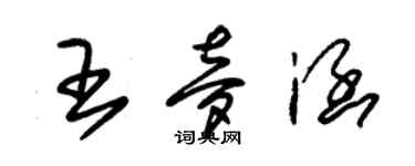 朱錫榮王夢涵草書個性簽名怎么寫