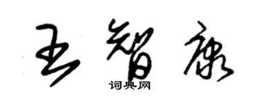 朱錫榮王智康草書個性簽名怎么寫