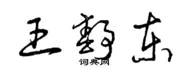 曾慶福王靜東草書個性簽名怎么寫