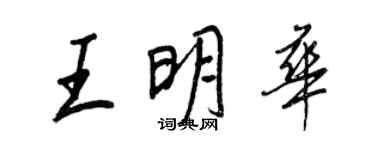 王正良王明華行書個性簽名怎么寫
