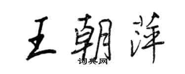 王正良王朝萍行書個性簽名怎么寫