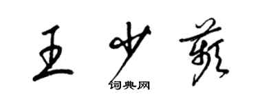 梁錦英王少苹草書個性簽名怎么寫