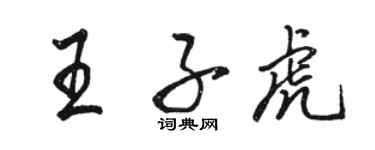 駱恆光王子虎行書個性簽名怎么寫