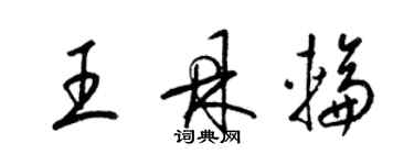 梁錦英王鼎輪草書個性簽名怎么寫