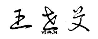 曾慶福王世艾草書個性簽名怎么寫