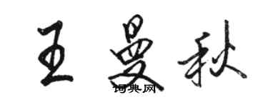 駱恆光王曼秋行書個性簽名怎么寫