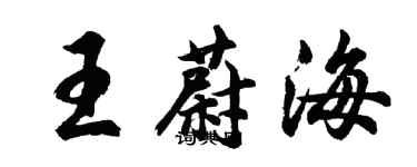 胡問遂王蔚海行書個性簽名怎么寫