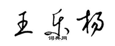 梁錦英王樂楊草書個性簽名怎么寫