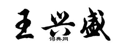 胡問遂王興盛行書個性簽名怎么寫